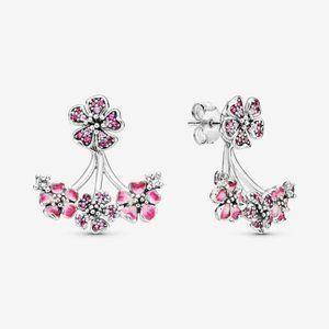 🔔Pandora Pink Peach Blossom Flower Stud Earrings